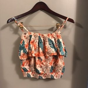 NWT Roxy Collier Ruffled Tube Top Bandeu (S)
